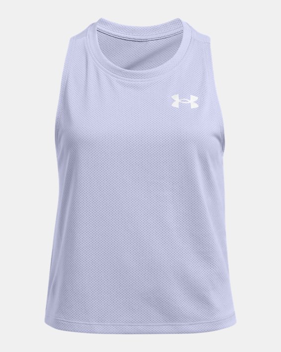 เสื้อกล้าม UA Tech™ Mesh สำหรับเด็กผู้หญิง in Purple image number 0